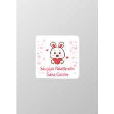 Woisco Teşekkür Etiket Sticker Paketlemeye Özel 3X3CM Parlak Beyaz Etiket T.no:14