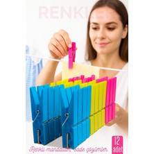 Creatividad Solutions 12’li Plastik Mandal Seti – Renkli, Dayanıklı, Çok Amaçlı Tutuş Ustası 722275