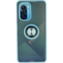 Epilons Redmi K40 Kılıf Montreal Yüzüklü Silikon Kapak - Buz