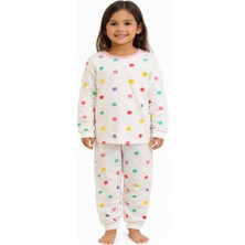 Mini Stella Kids Renkli Puantiyeli Kız Çocuk Pijama Takımı