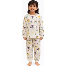 Mini Stella Kids Lale Desenli Kız Çocuk Pijama Takımı