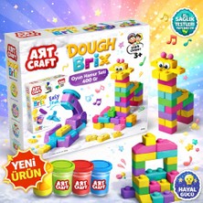 SAYICI Kids Art Craft Blok Brix Oyun Hamuru Seti 400 gr Blok Kalıplı Eğitici Oyuncak 3+