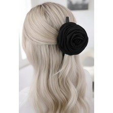 Caş Dekorasyon Siyah Renk Güllü Mandal Toka