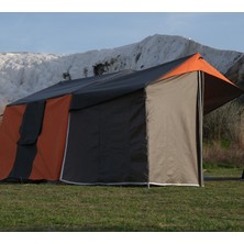 OBA ÇADIR Oba Çadır - 2 Odalı + Mutfaklı - Kamp Çadırı 4-6 Kişilik ( Kapı Sineklikli )Turuncu