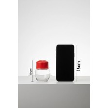 Creatividad Solutions  Giulia 4'lü Lüks Cam Tuzluk Seti - 10 cm Kristal Tasarım Baharatlık Takımı 722871