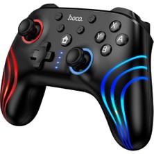 Hoco. Ga2 Unicorn Rgb Işıklı Çok Fonksiyonlu Pc Uyumlu Kablosuz Oyun Kolu - Siyah