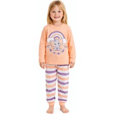 Poli Foni Gökkuşağı Temalı Uyku Bantlı Kız Çocuk Pijama Takımı