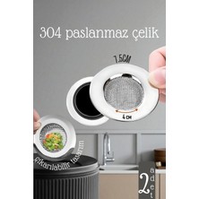 Creatividad Solutions Lavabo Süzgeci - 7.5 cm Çap 2 Li Set Gider Sügeci Lavabo Süzgeci 721976
