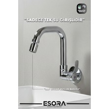 Esora 360° Oynar Başlıklı Duvardan Tek Su Mutfak - Banyo ve Lavabo Bataryası
