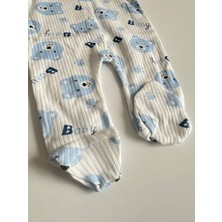 Artci Collection Patikli Bebek Tulum - Mavi Ayıcıklı