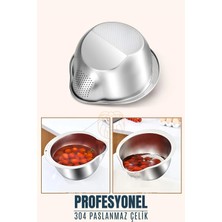 Creatividad Solutions Pirinç Süzgeci Makarna Salata Süzgeci 304 Inox Paslanmaz Çelik  721080