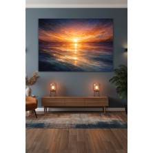 Artease Soyut Günbatımı Yansıması Kanvas Tablo