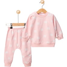 Bonjour Kız Çocuk Pijama Eşofman Takımı 9 Ay, 12 Ay, 18 Ay