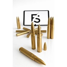 Fs Grup | Plastik Tükenmez Kalem 8 cm Gold – 5’li Set