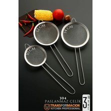 Creatividad Solutions Süzgeç Seti 3 Boy Çok Amaçlı Süzgeç 304 Çelik Profesyoneller Için  722009