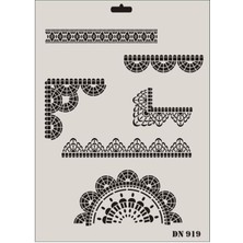 Akman Rich Dantel Seri DN919 Stencil 35X25 cm