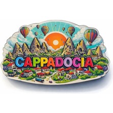 EkoAlışverişDünyam Kapadokya Temalı Ahşap Buzdolabı Magneti Model 5