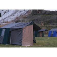 OBA ÇADIR Oba Çadır - 2 Odalı + Mutfaklı  Kamp Çadırı 4-6 Kişilik ( Kapı Sineklikli )Yeşil