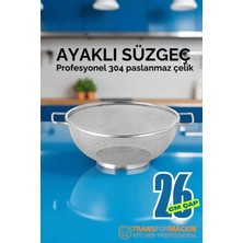 Creatividad Solutions 26 cm Süzgeç - Makarna Süzgeci Pirinç Meyve Süzgeci 304 Paslanmaz Çelik 721940