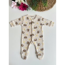 Artci Collection Patikli Bebek Tulum - Kahve Ayıcıklı