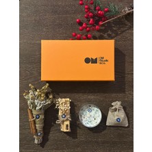 Yeni Yıl Nazar&korunma Ritüeli Seti-Palo Santo-Üzerlik-Adaçayı Tütsüsü & Amazonit %100 Soya Wax Mum