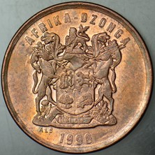 Banknoting Güney Afrika Cumhuriyeti 5 Cent 1996 Çilaltı.