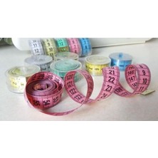 Meli Collection - Mezura Kutulu 1,5 Metre Çift Yönlü Çok Amaçlı Mezura, Terzi Dikiş (1 Adet) 6 Renk Seçeneği