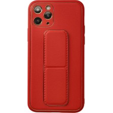 Starseven Iphone 11 Kılıf Coco Deri Standlı Kapak - Kırmızı