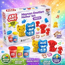 SAYICI Kids Art Craft Hayvan Dostları 168 gr Oyun Hamuru Seti – Kalıplı Eğitici Oyuncak 3+