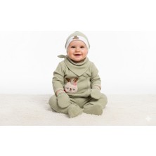 Concon Baby Erkek Bebek 5 Li Organik Çiçekli Tavşan Lüx Yeni Doğan Seti