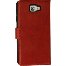 Epilons Galaxy J7 Prime Kılıf S Kapaklı Kılıf - Kırmızı