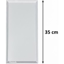 abnturk 2 Adet Beyaz Renk Sunum Tepsisi 35X18 cm Kırılmaz Ultra Dayanıklı Servis Tabağı