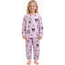 Mini Stella Kids Kuromi Hello Kitty Desenli Kız Çocuk Pijama Takımı