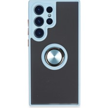 Epilons Galaxy S23 Kılıf Montreal Yüzüklü Silikon Kapak - Buz