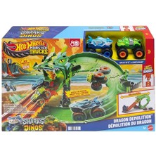 JFR06 Hot Wheels Monster Trucks  Sharks Vs. Dinos Ejderha Yok Edici