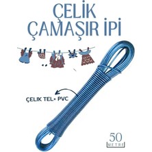 Creatividad Solutions 50 mt Çelik Çamaşır Ipi Pvc Kaplı Dayanıklı Çamaşır Ipi  Balkon Çamaşır Ipi 718621