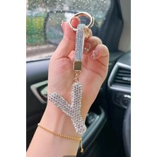 Jaida Moda Y Harfi Zirkon Taşlı Anahtarlık ve Çanta Charmı