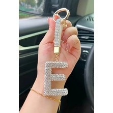 Jaida Moda E Harfi Zirkon Taşlı Anahtarlık ve Çanta Charmı