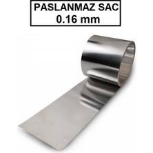 Deep Makina Paslanmaz Sac, Levha, Rulo, 301 Kalite, 0.16 mm Kalınlığında, Sıyırıcı, Plaka, Sentil, Şim' 50 x 50 x 0.16 mm