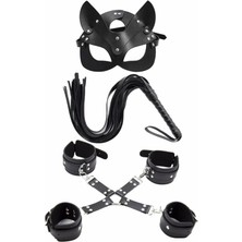 Dodes Maske Kırbaç Bileklik 5 Li Harness Deri Set