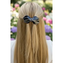 Caş Dekorasyon Siyah Renk Kurdeleli Otomat Toka