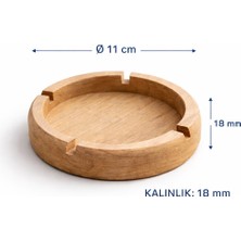 Dingoda Doğal Ahşap Masaüstü Küllük – Şık ve Minimal Tasarım