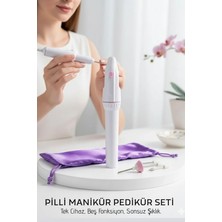 Creatividad Solutions Profesyonel 5 Başlıklı Pilli Manikür Pedikür Seti - Güçlü Motorlu Tırnak Törpü ve Parlatıcı Bakım Kiti 721510