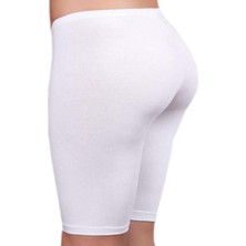 MELENERS Kadın Kısa Tayt Beyaz - 3007A