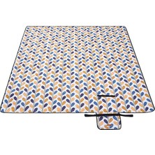 Piknik Örtüsü GCM87CU, 200 x 200 cm Büyük Plaj Örtüsü, Kamp Örtüsü, Su Geçirmez Alt Yüzey, Makinede Yıkanabilir, Katlanabilir, Bahçe, Park, Plaj, Kamp Için, Renkli Yapraklar