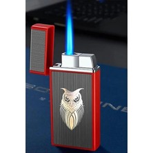 Rüzgar Geçirmez Torch Jet Çakmak Tek Ebat Baykuş TSH-644K