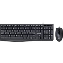 K11 USB Kablolu Ingilizce Q Klavye ve Mouse Seti