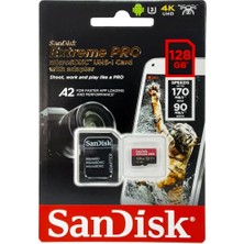 Extreme Pro 128 GB Microsdxc Hafıza Kartı SDSQXCY-128G-GN6MA, 170 Mb/sn'e Kadar