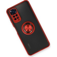 Indispensablely Redmi Note 11 Kılıf Montreal Yüzüklü Silikon Kapak - Kırmızı