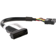AL-4584 9 Pin USB 2.0 Dişi - 19 Pin USB 3.0 Erkek Çevirici Dönüştürücü Adaptör Kablosu
